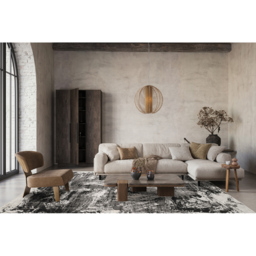 Mayfair Living Room Area Rug Metallic Sheen Contemporary Modern Canvas Design - Black 160cm x 230cm - Size: 230 x 160 x 0.7cm - Desire Rugs - Wilko - thumbnail 7