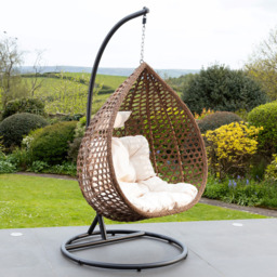 Artemis Home Henley Cream Swing Chair - Size: 1 Seater - Beige - Wilko - thumbnail 3