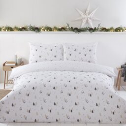 Winter Forest Duvet Set - White/Double - Wilko - thumbnail 1