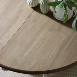 Furniturebox Fowey 6 Seater Wooden Extendable Dining Table Light Grey and Limewash Effect - White - Wilko - thumbnail 4