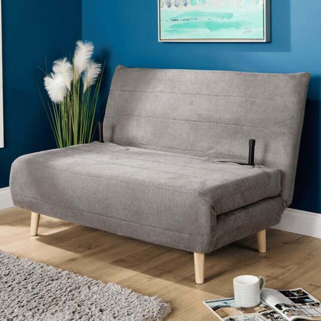 Home Source Lorena Double Grey Sofa Bed - Size: 2 Seater - Wilko - image 1