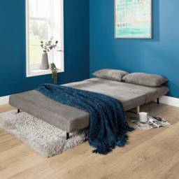 Home Source Lorena Double Grey Sofa Bed - Size: 2 Seater - Wilko - thumbnail 7