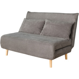 Home Source Lorena Double Grey Sofa Bed - Size: 2 Seater - Wilko - thumbnail 3
