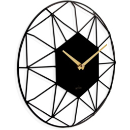 Acctim Alva Black Metal Wire Clock - Size: 4.5 x 30 x 30cm - Wilko - thumbnail 4