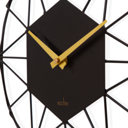 Acctim Alva Black Metal Wire Clock - Size: 4.5 x 30 x 30cm - Wilko - thumbnail 5