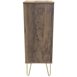Crowndale 5 Drawer White Matt and Vintage Oak Chest of Drawers Ready Assembled - Wilko - thumbnail 5