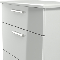 Crowndale Knightsbridge 3 Drawer Grey Gloss and Dusk Grey Deep Chest of Drawers Ready Assembled - Grey Gloss & Dusk Grey - Wilko - thumbnail 6