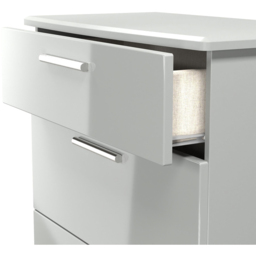 Crowndale Knightsbridge 3 Drawer Grey Gloss and Dusk Grey Deep Chest of Drawers Ready Assembled - Grey Gloss & Dusk Grey - Wilko - thumbnail 7
