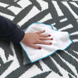 JVL Leaves Outdoor Rug 120 x 170cm - Grey - JVL Homewares - Wilko - thumbnail 6