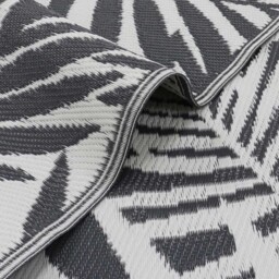 JVL Leaves Outdoor Rug 120 x 170cm - Grey - JVL Homewares - Wilko - thumbnail 5