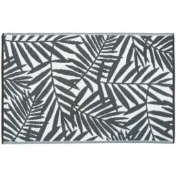 JVL Leaves Outdoor Rug 120 x 170cm - Grey - JVL Homewares - Wilko - thumbnail 1