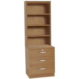 R White Cabinets 3 Drawer 4 Shelf Brown Storage Chest with Hutch - Wilko - thumbnail 3