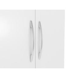 Seconique Nevada 2 Door Gloss White Petite Open Shelf Wardrobe - Wilko - thumbnail 6