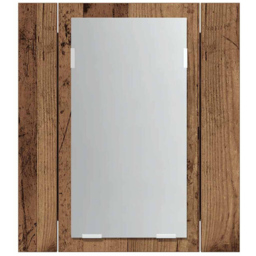 vidaXL LED Mirror Old Wood Bathroom Cabinet - Size: 45 x 40 x 12cm - Brown - Wilko - thumbnail 4