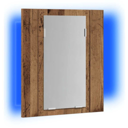 vidaXL LED Mirror Old Wood Bathroom Cabinet - Size: 45 x 40 x 12cm - Brown - Wilko - thumbnail 6