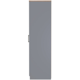 Crowndale Kent Ready Assembled 2 Door Dusk Grey and Bardolino Oak Wardrobe - Wilko - thumbnail 4