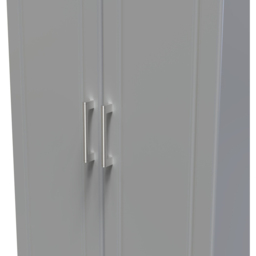 Crowndale Kent Ready Assembled 2 Door Dusk Grey and Bardolino Oak Wardrobe - Wilko - thumbnail 6