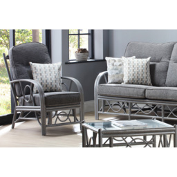 Desser Bali 4 Seater Slate Grey Natural Rattan Sofa Set - Wilko - thumbnail 7