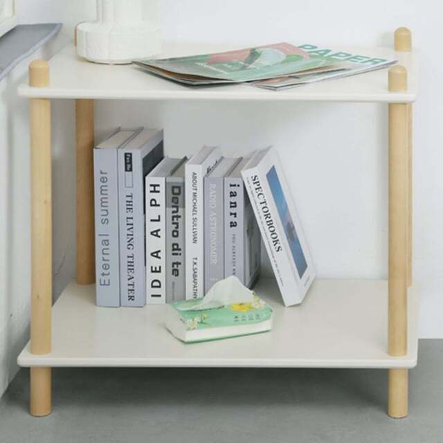 FurnitureHMD 2 Shelf Natural and White Bookcase - Wilko - image 1