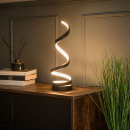 ValueLights Infinity Black Single Twist Integrated LED Table Lamp - Size: 41.5 x 12 x 12cm - Wilko - thumbnail 4