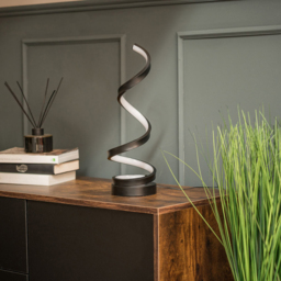 ValueLights Infinity Black Single Twist Integrated LED Table Lamp - Size: 41.5 x 12 x 12cm - Wilko - thumbnail 3