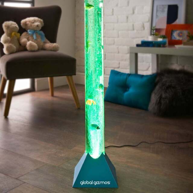 Global Gizmos Blue Fish Water Bubble Lamp 90cm - Size: 91.5 x 20 x 20cm - Wilko - image 1