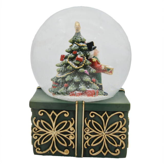 Nutcracker Snow Globe Emerald Green - Sleigh Bells Ring - Wilko - image 1