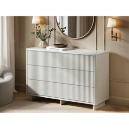 SOLACE+CO Velmor 6 Drawer White Ribbed Chest of Drawers - Wilko - thumbnail 6