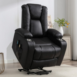 Artemis Home Hartville Black Massage and Heat Electric Recliner Chair - Size: Single - Wilko - thumbnail 4
