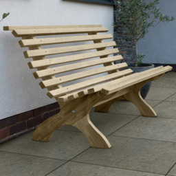 Forest Garden Kuba 3 Seater Bench 1.5m - Green - Wilko