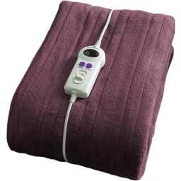 Slumberdown Plum Comfy Hugs Heated Throw 120 x 160cm - Purple - Wilko