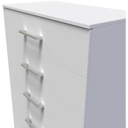 Crowndale Devon 5 Drawer Matt Grey Chest of Drawers Ready Assembled - Grey Matt - Wilko - thumbnail 6