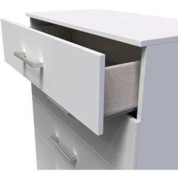 Crowndale Devon 5 Drawer Matt Grey Chest of Drawers Ready Assembled - Grey Matt - Wilko - thumbnail 7
