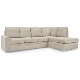 Home Detail Alcott 6 Seater Mocha Jumbo Cord Fabric Right Hand Corner Sofa - Brown - Wilko - thumbnail 3