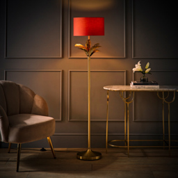 ValueLights Christina Rust Red and Gold Palm Leaf Single Stem Floor Lamp and Bulb - Size: 157.5 x 35 x 35cm - Wilko - thumbnail 7