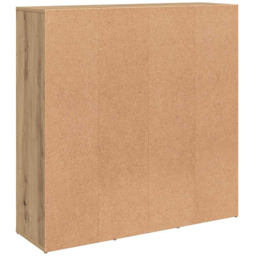 vidaXL 9 Shelf Artisanal Oak Bookcase - Size: 97.5 x 29 x 98cm - Brown - Wilko - thumbnail 7