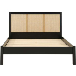 Croxley King Size Black and Oak Rattan Bed - Birlea - Wilko - thumbnail 5