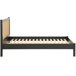Croxley King Size Black and Oak Rattan Bed - Birlea - Wilko - thumbnail 4