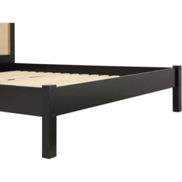 Croxley King Size Black and Oak Rattan Bed - Birlea - Wilko - thumbnail 6