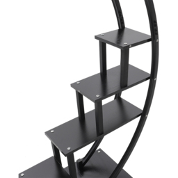 Living and Home 2 Piece Half Moon Shaped Plant Stand - Size: 57 x 16 x 100cm - Black - Wilko - thumbnail 5