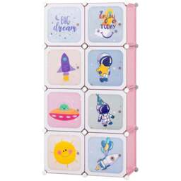 Costway Pink 8 Cube Baby Closet Organiser - Size: 45 x 37 x 16cm - Wilko - thumbnail 3