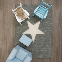 Premier Housewares Grey and White Star Rug - Size: 120 x 180cm - Wilko - thumbnail 3