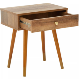 Interiors by Premier Frida Single Drawer Small Side Table - Size: 45 x 29 x 50cm - Brown - Wilko - thumbnail 4