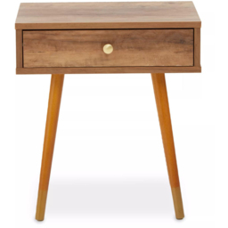 Interiors by Premier Frida Single Drawer Small Side Table - Size: 45 x 29 x 50cm - Brown - Wilko - thumbnail 7