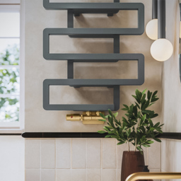 Terma Bookie Storm Sky Grey Heated Towel Rail 655 x 500mm - Size: #VALUE! - Wilko - thumbnail 7