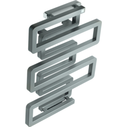 Terma Bookie Storm Sky Grey Heated Towel Rail 655 x 500mm - Size: #VALUE! - Wilko - thumbnail 4
