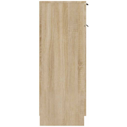 vidaXL Single Door Single Drawer Bathroom Cabinet - Size: 90 x 32 x 33.5cm - Brown - Wilko - thumbnail 7