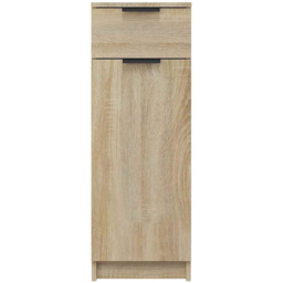 vidaXL Single Door Single Drawer Bathroom Cabinet - Size: 90 x 32 x 33.5cm - Brown - Wilko - thumbnail 6