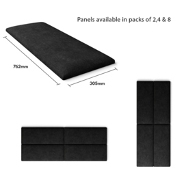 Aspire EasyMount Charcoal Kimiyo Linen Upholstered Wall Mounted Headboard Panels 8 Pack - Grey - Aspire Beds - Wilko - thumbnail 6