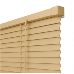 New Edge Blinds Wood Grain PVC Venetian Blind Natural 105cm - Size: W 105 x D 152cm - Cream - Wilko - thumbnail 5